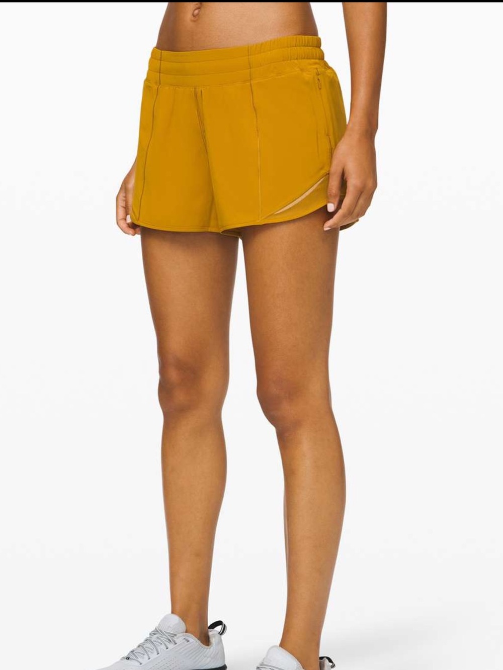 lululemon athletica Women's Mustard hotty hot Shorts sz 14